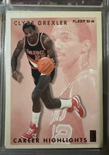 1993 Fleer Career Highlights Clyde Drexler NBA Basketball Card