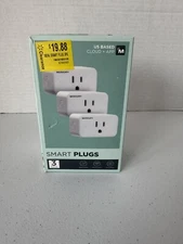Merkury Smart Wi-Fi Plug,Compatible w/Alexa and Google Assist,White 15 Amp (A1)