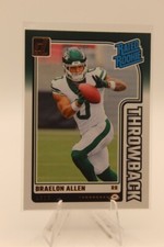 Braelon Allen 2024 Panini Donruss Rated Rookie Throwback #38 New York Jets