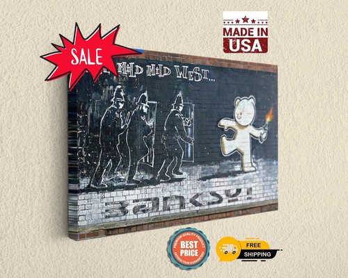 The Mild West Graffiti Canvas Print Fine Art Photography, Wall Decor