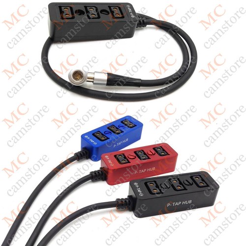 3 Pin Camera Power Splitter Fischer RS of ARRI Alexa Camera to 3 P-tap Power Out - Picture 2 of 12