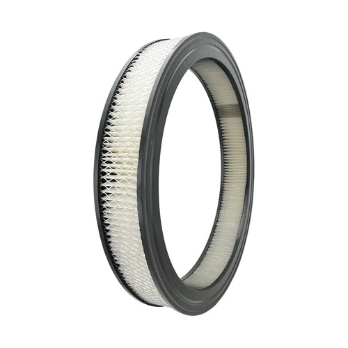 14 x 2 Round Polished Aluminum Center Finned 4Brl Air Cleaner Flat / Raised Base - Picture 6 of 16