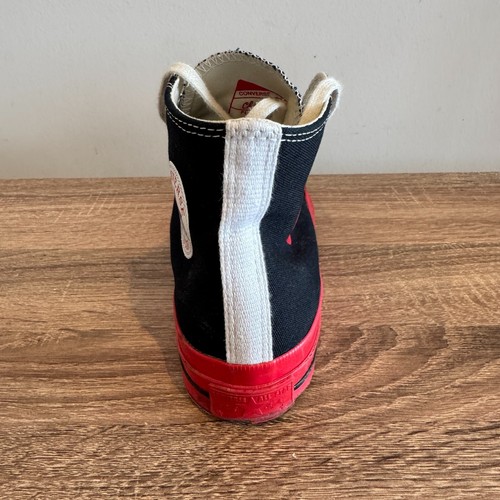 Converse Play Comme Des Garcons UK7 EU40 nere Chuck Taylor designer moda - Foto 11 di 16