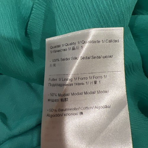 Escada Green Silk Mini Dress Tunic 44 - Picture 7 of 8
