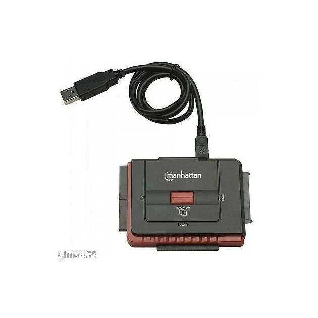 Adattatore USB2.0 Hi-Speed a SATA IDE con alimentatore, Manhattan - Immagine 2 di 2