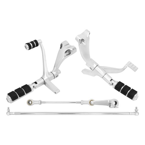 Chrome Forward Controls Pegs Levers Linkages For Harley Sportster 883 1200 04-13 - Picture 7 of 14