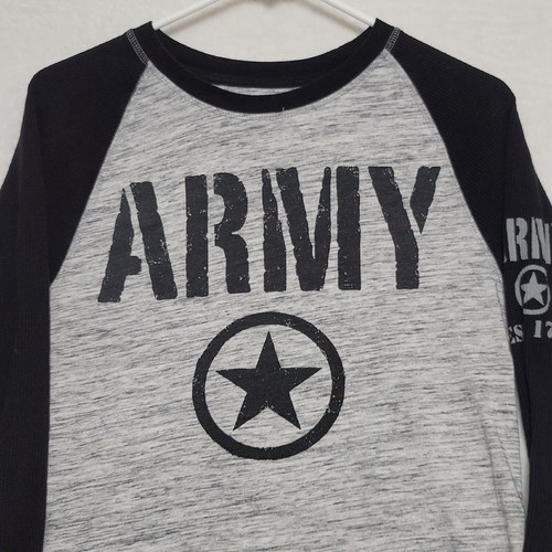 US Army Mens Long Sleeve T Shirt Size Small Star Logo Graphic Black - Picture 2 of 9