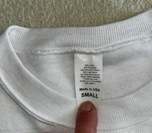 FORT MYERS BEACH~FLORIDA~SWEATSHIRT~LADIES SMALL~WHITE~NEW - Picture 3 of 3