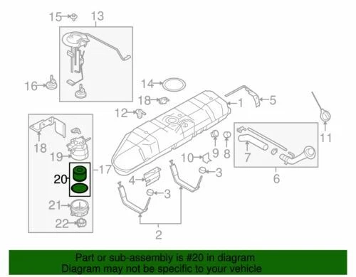 Elemento de filtro de combustible genuino Ford 2004-2010 E-350 Super Duty E-350 4C2Z-9N184-BA Foto 4 de 4