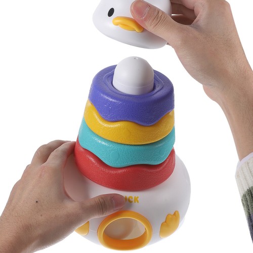 1 Set Tier-Stapelringe-Spielzeug, Baby-Stapelringe-Spielzeug, lustiges - Bild 7 von 12
