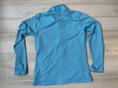 Adidas golf clima lite blue stripe full zip active wear  jacket top shirt size M
