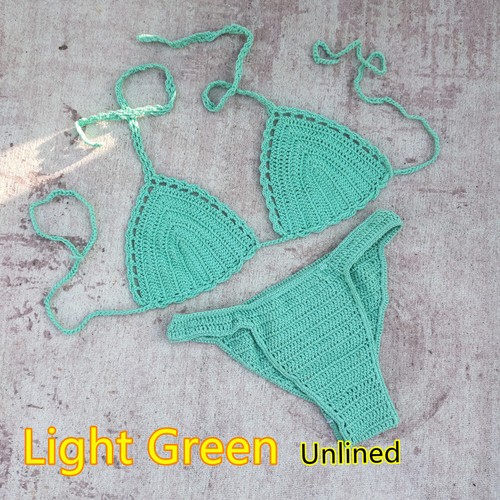 Handgefertigtes Häkel Bikini Set Sonnenstrand Damen Bademode Sommer Hawaii Beachwear - Bild 15 von 22