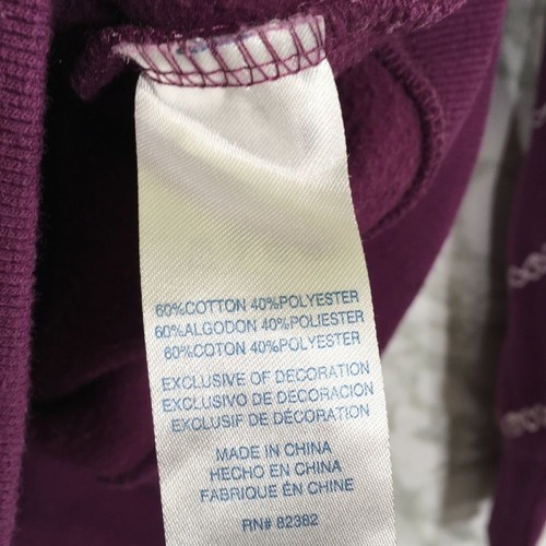 CHAMPION LOGO FLEECE CREW NECK PURPLE LONG SLEEVE PULLOVER SWEATSHIRT UNISEX M - Picture 3 of 6