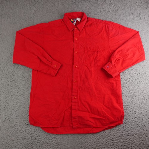 Vintage Newport Blue Shirt Mens Large Red Long Sleeve Button Up Graphic 1987* - Picture 2 of 22