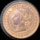 Canada 1899 large cent old world coin Unc. some red #0040k