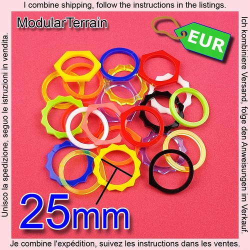 3x Acrylic Skill Wound Counter Token 25mm Round Clear Base Warhammer Blood Bowl - Bild 1 von 21