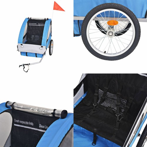 Foldable Kids Bike Trailer Child Bicycle Pram Stroller Children Jogger Cycling - Picture 2 of 9