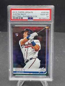 2019 AUSTIN RILEY TOPPS UPDATE RAINBOW FOIL RC #US100 PSA 10 GEM MINT HOT!