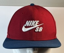 Nike SB Skateboarding Snapback Cap Hat Rare Colors HTF Red Blue