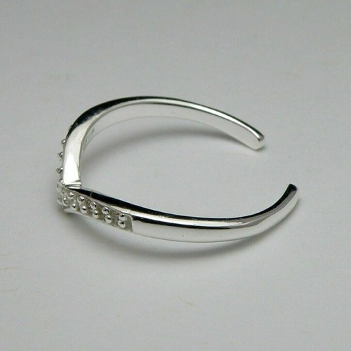 1.0Ct Round Women's Fashion Toe Ring 14K White Gold Plated of Simulated Diamond - Picture 2 of 7