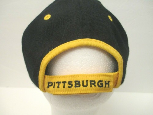 Pittsburgh Pirates Cap Hat New Era Embossed Curved Brim Adjustable Black Yellow - Picture 5 of 11