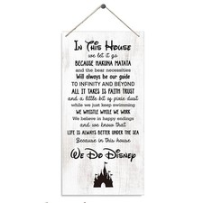 Inspirational Decor Sign, In The House Wood Hanging 30 15cm, Style A