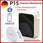 Etikettendrucker Bluetooth P15 Etikettiergerät Labeldrucker Beschriftungsgerät
