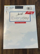 NEW Hanes Day Sheer Control Top Pantyhose Hose Sandalfoot Style: 00L81 Size AB