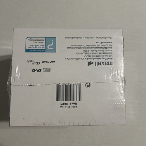 Maxell 190069D CD-360 Replacement CD/DVD Jewel Boxes Plastic 12 Pack (Clear) - Imagen 3 de 3