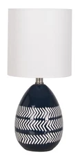 Stylish Blue Arrow Ceramic 17" Table Lamp - Perfect for Any Space!