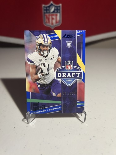 2024 Score - NFL Draft Showcase Rome Odunze #12  /100 (RC) - Picture 1 of 2