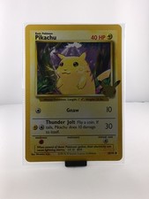 1999 #58/102 Giant Jumbo Pikachu Pokémon Card Yellow cheeks