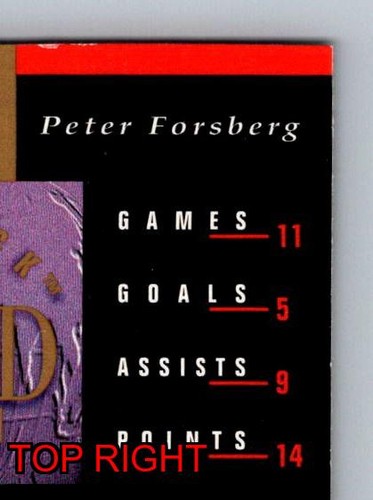 Peter Forsberg Upper Deck World Tour 1995 Card 555 Nordic Star Hockey - Picture 9 of 12