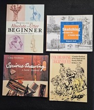 Lot of 4 books on drawing and sketching for the beginner to the advanced artist