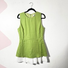Fashion Nova Pleated Mini Dress Sz Large Retro Preppy 60s Inspired