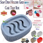 Bathroom Water Draining Soap Dish Case Holder Drainer Saver Storage Box Tray New