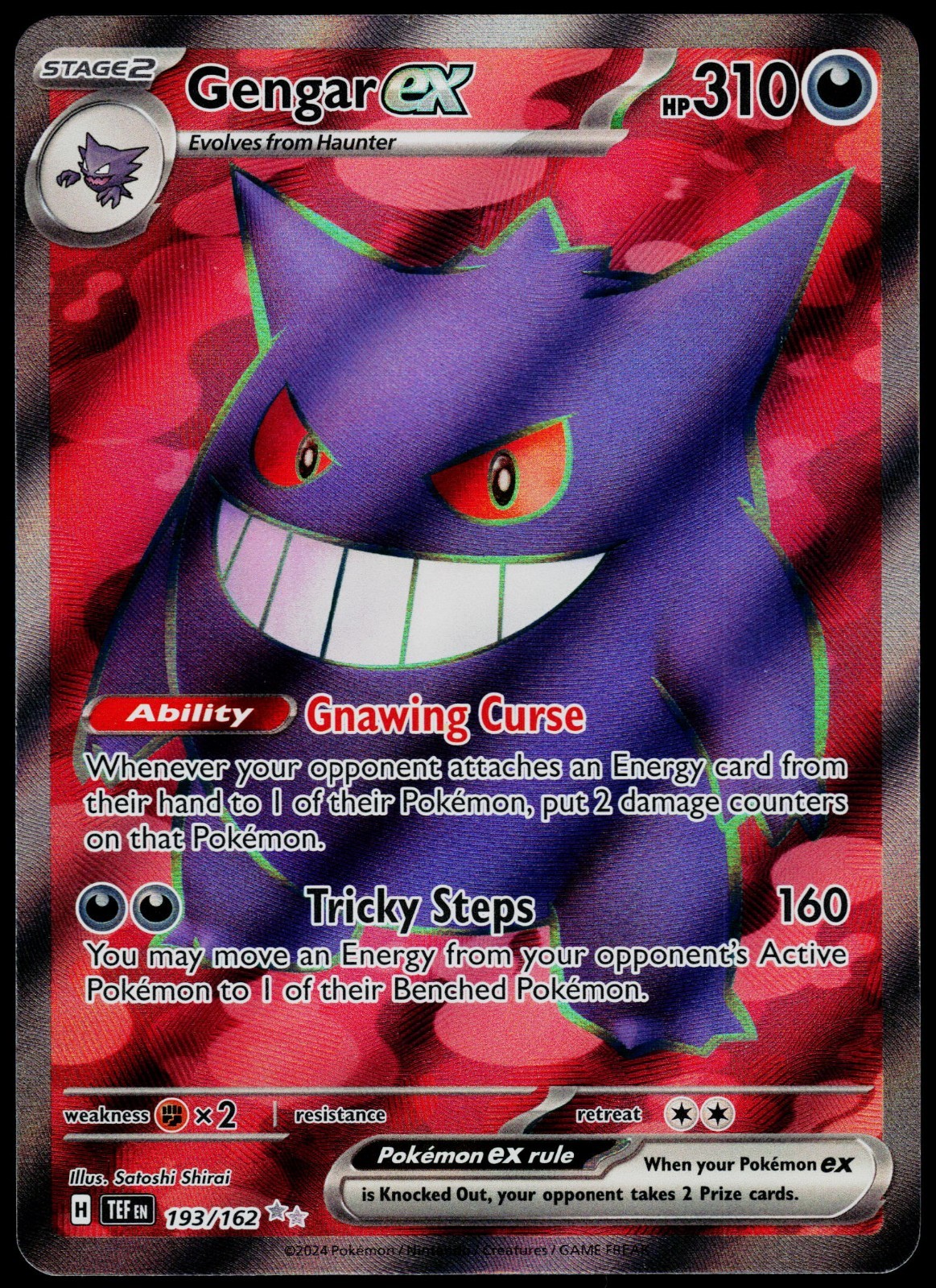 Gengar ex 193/162 Temporal Forces - Holo Pokemon NM/M (Ultra Rare)