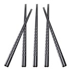 5 Paar wiederverwendbare Essstäbchen Rutschfeste Luxus-Essstäbchen im