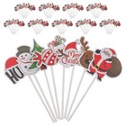  80 Stück Weihnachts-Kuchenaufsätze, Weihnachtsmann, Schneemann, Rentier,