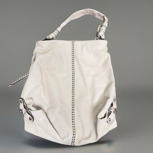 B. MAKOWSKY Medium weiß Leder Tasche Umhängetasche Schultertasche