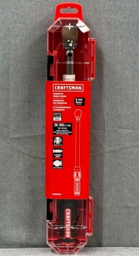 Craftsman 3/8" Antrieb Mikrometer Drehmomentschlüssel 20-100 Fuß Pfund Modell CMMT99433 - Bild 1 von 4