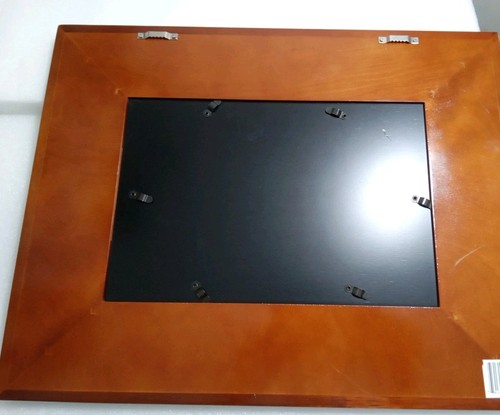 Cane Webbing Brown Tan Picture Frame 15in x 19in holds Four 4"x6"photos - Picture 6 of 8