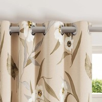 Ted Baker Cabana BLACKOUT EYELETS Lined Curtains in Neutral W227 x Drop 183cm