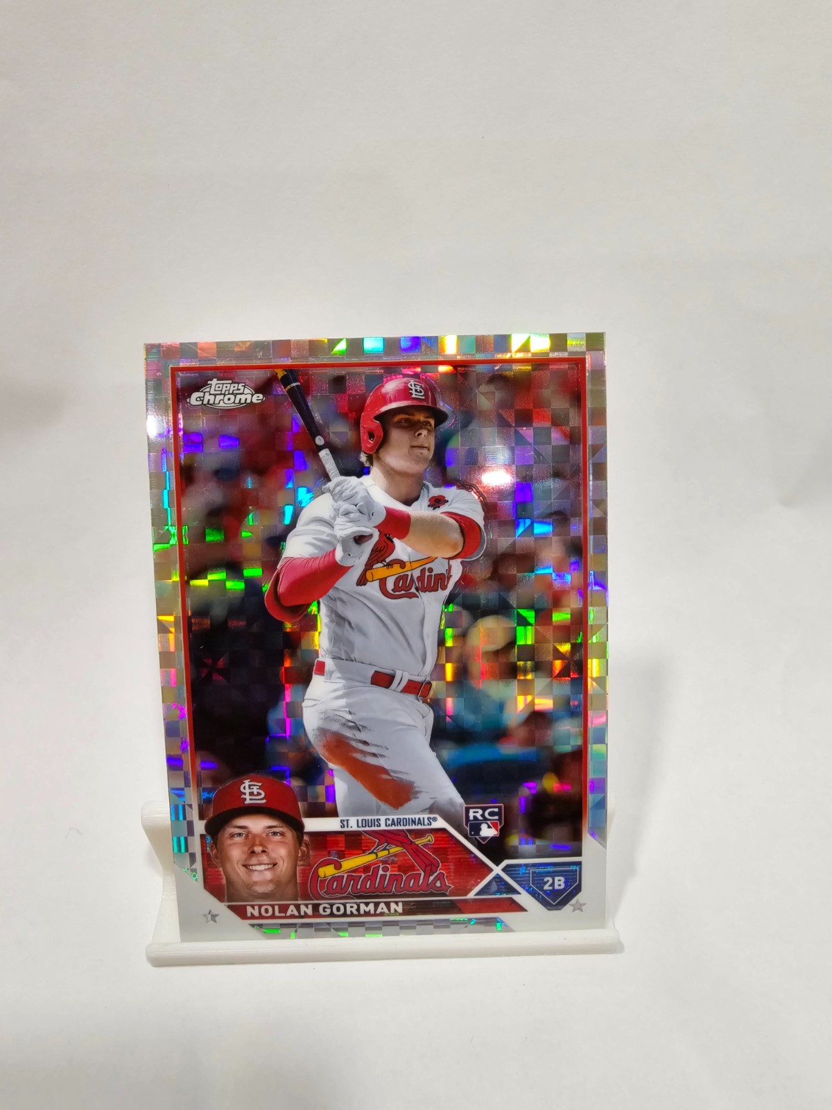 2023 Topps Chrome - Prism Refractor #192 Nolan Gorman (RC) Rookie Card Cardinals