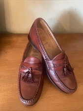 Allen Edmonds Maxfield Tassel Loafers Men 10D Brown Comfort Casual Work Business