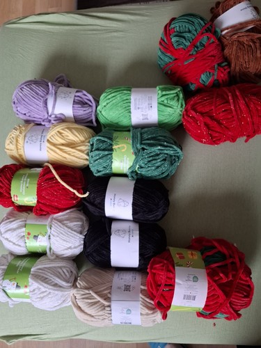 Chenille Wolle Paket Neue Knäuel Und Reste