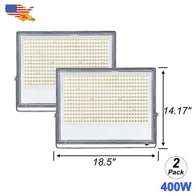 2 Pack 400 Watt Flood Led Light Outdoor Lighting Garden Docks Factory SpotLights