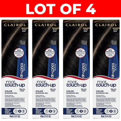 4x Clairol Root Touch-Up Semi-Permanent Hair Color Blending Gel Dye Kit 2 Black