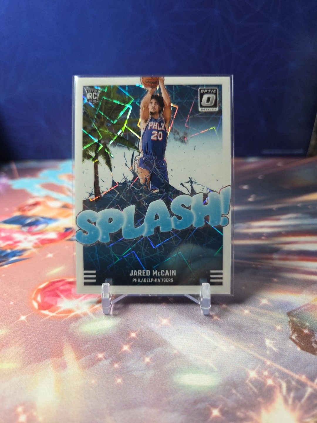 2024-25 Panini Donruss Optic Jared McCain #3 Splash White Velocity Prizm RC /59