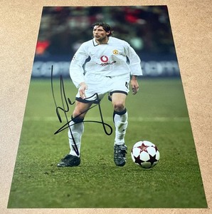 Maillot De Football Manchester United #4 Gabriel Heinze - Signé à La Main - Autographe Original